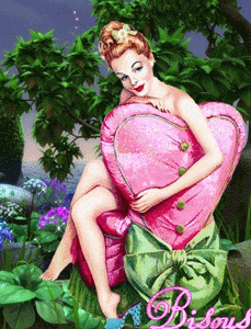 Gif animé bisous femme